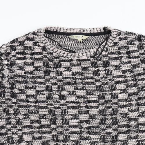 M&Co Womens Black Geometric  Pullover Jumper Size 14
