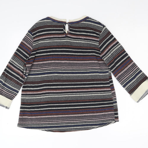 Faith And Joy Womens Multicoloured Striped  Pullover Jumper Size XL