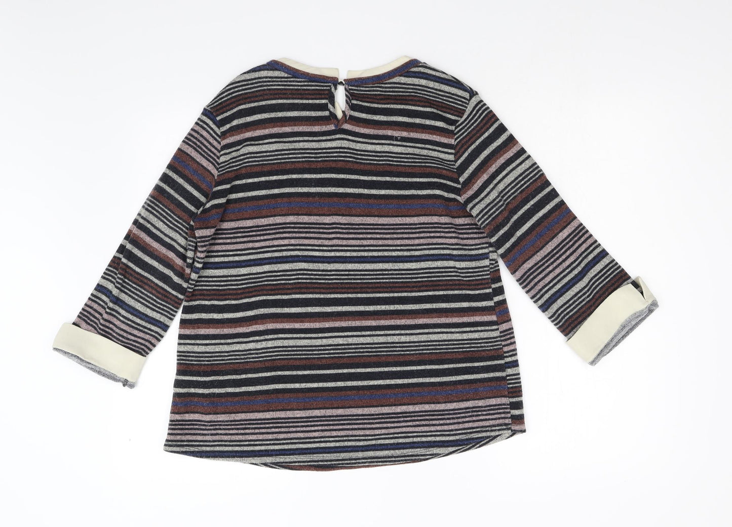 Faith And Joy Womens Multicoloured Striped  Pullover Jumper Size XL