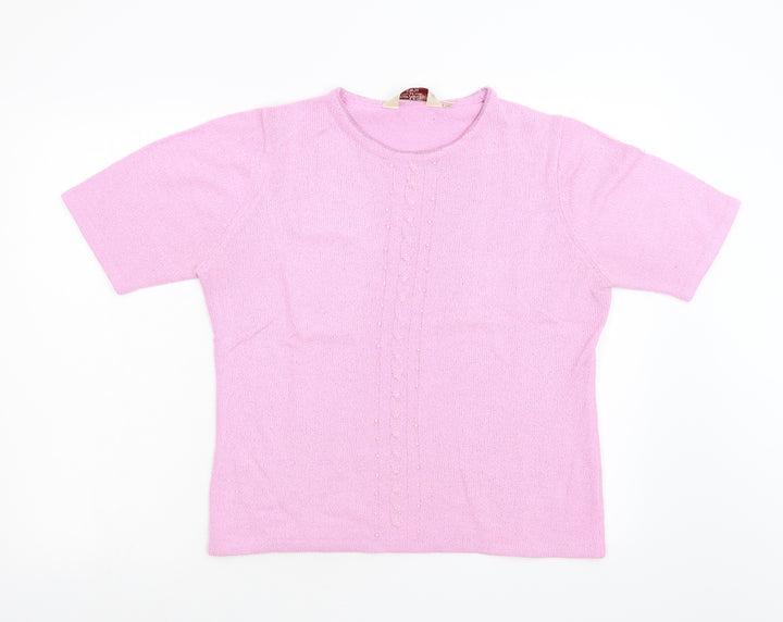 EWM Womens Pink Pullover Jumper Size M