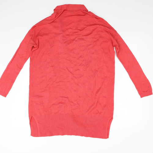 Primark Womens Orange  Knit Cardigan Jumper Size 6