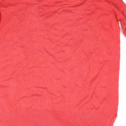 Primark Womens Orange  Knit Cardigan Jumper Size 6