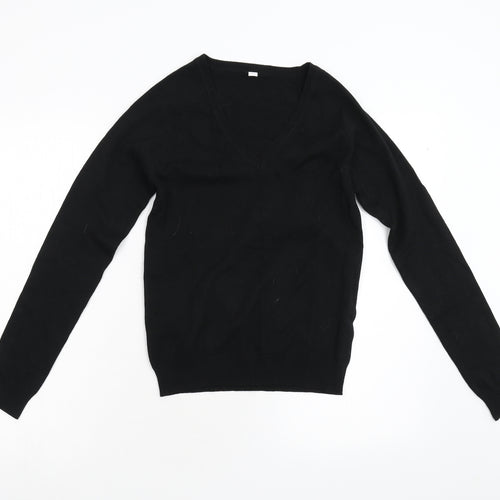 Preworn Womens Black  Knit Pullover Jumper Size M