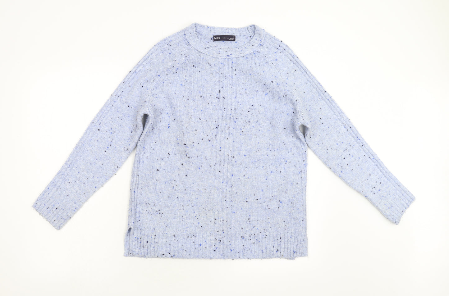 M&S Womens Blue  Knit Pullover Jumper Size S