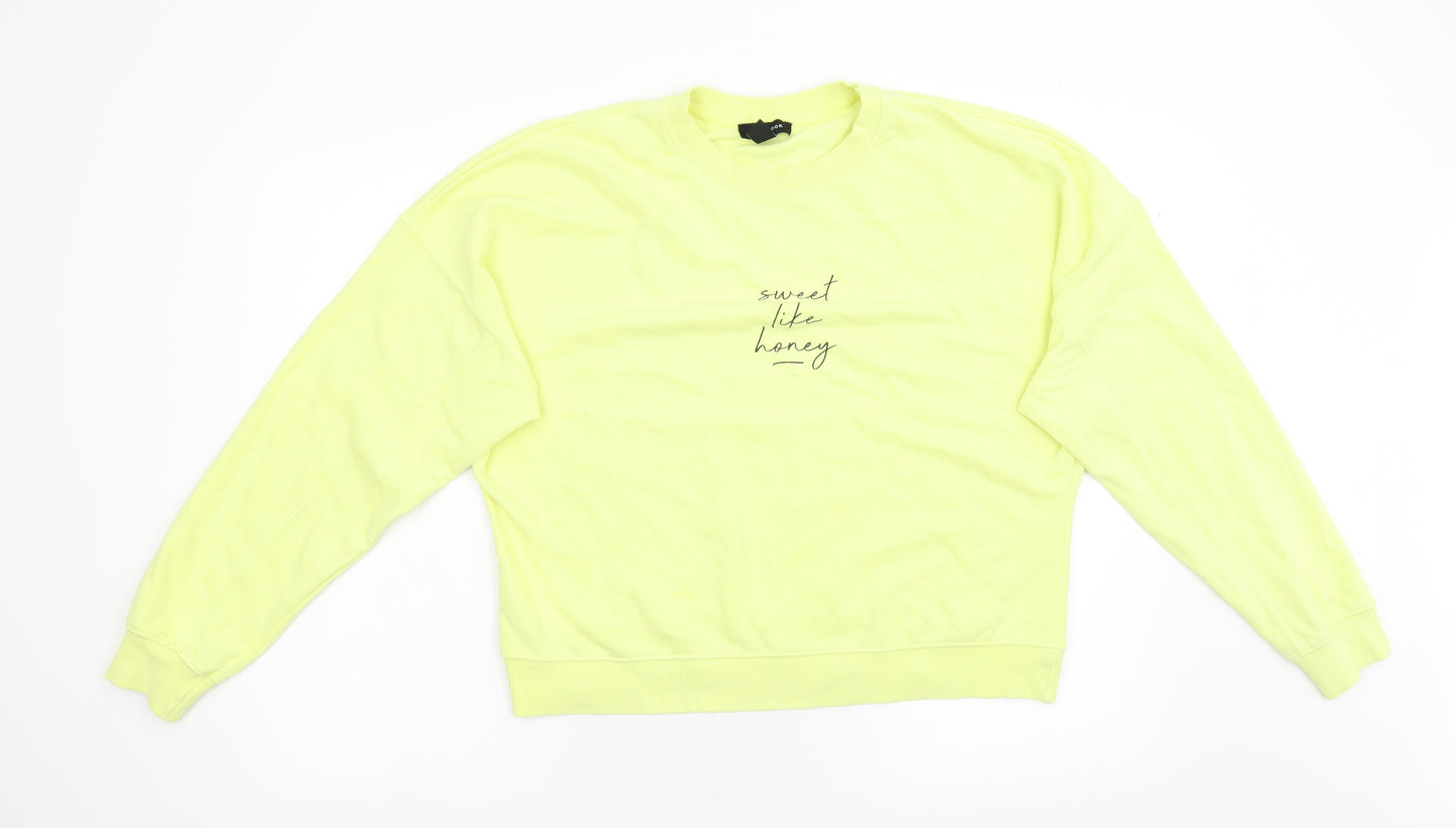 New Look Womens Yellow   Pullover Sweatshirt Size M