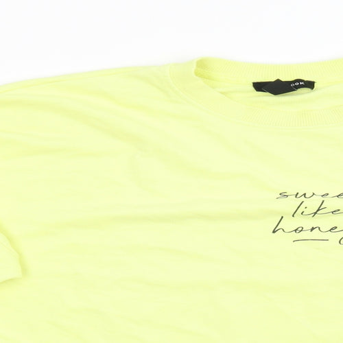 New Look Womens Yellow   Pullover Sweatshirt Size M