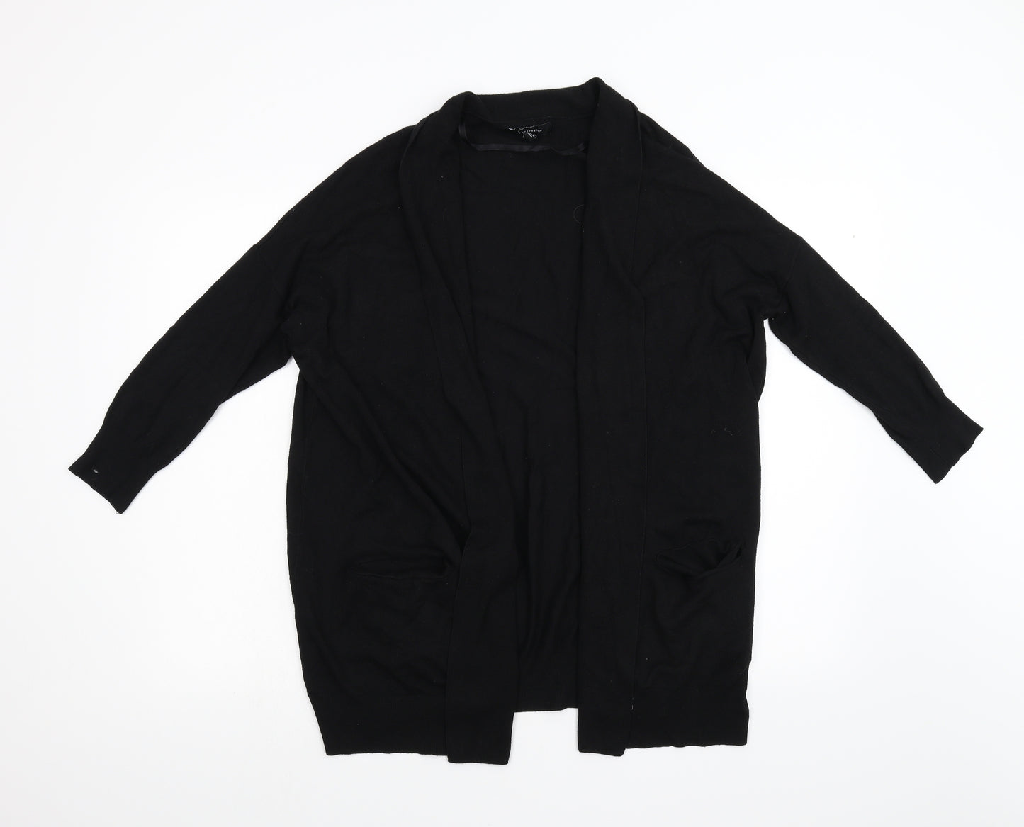 Primark Womens Black  Knit Cardigan Jumper Size 14