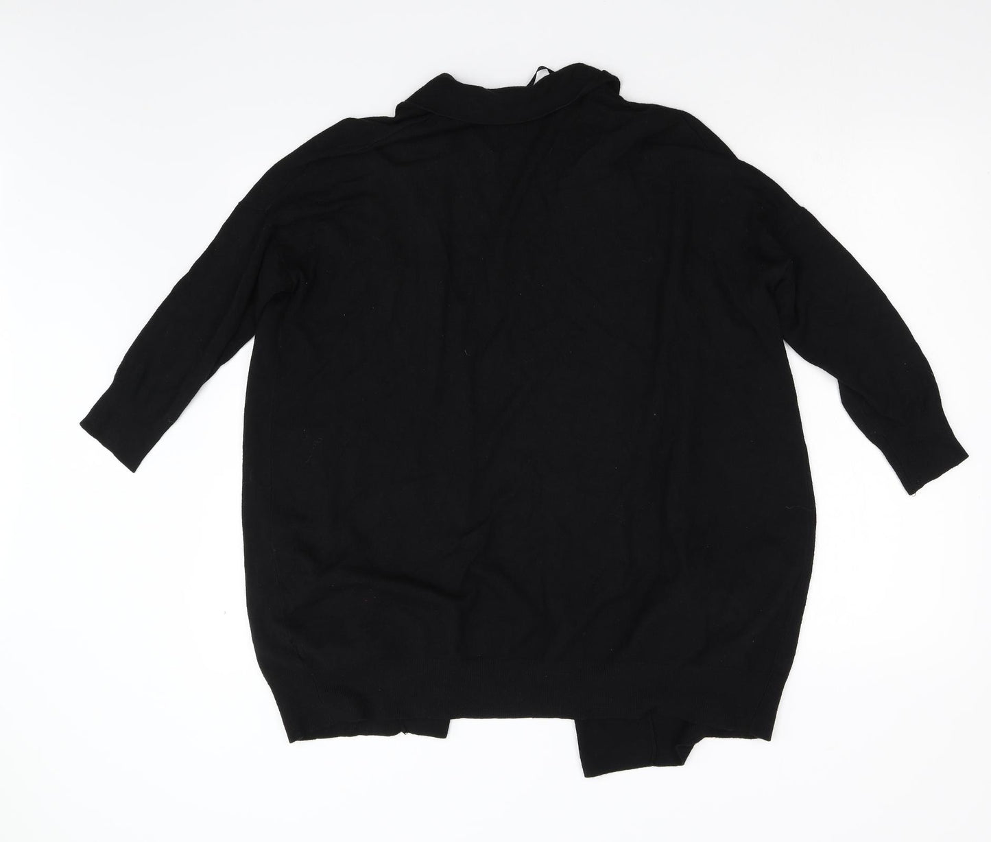 Primark Womens Black  Knit Cardigan Jumper Size 14