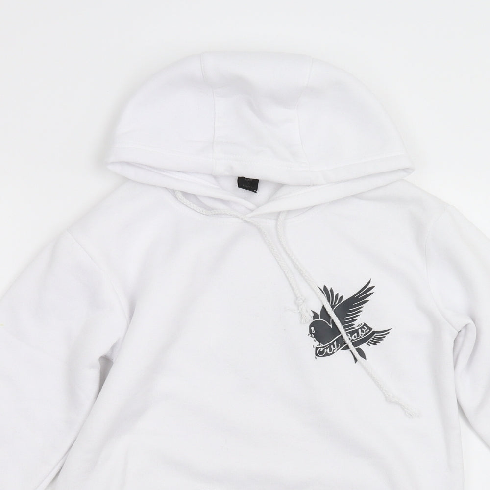 Cry Baby Womens White   Pullover Hoodie Size 2XS