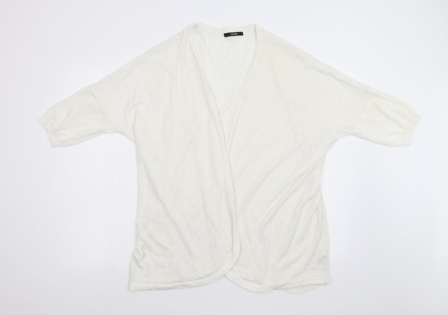 George Womens White   Cardigan Jumper Size XL