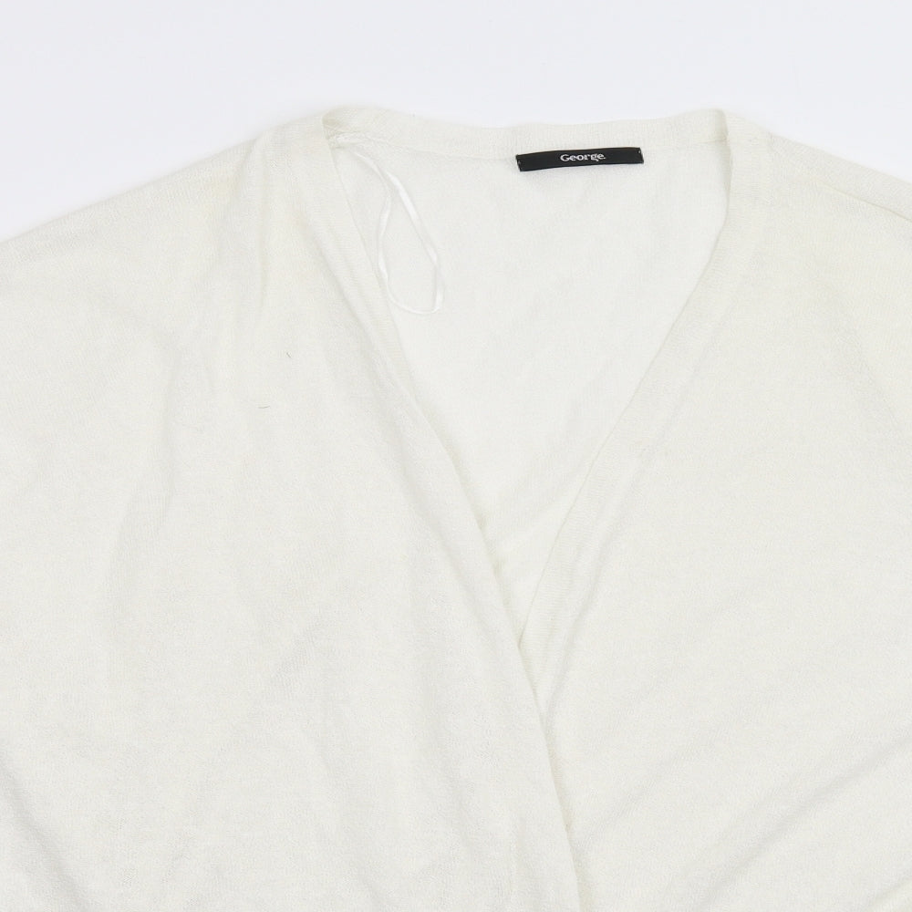 George Womens White   Cardigan Jumper Size XL