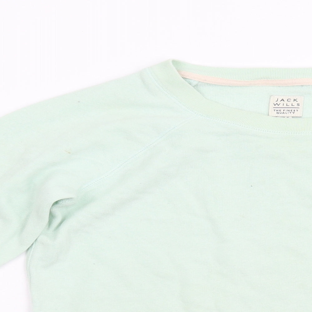 Jack Wills Womens Green   Pullover Sweatshirt Size 8