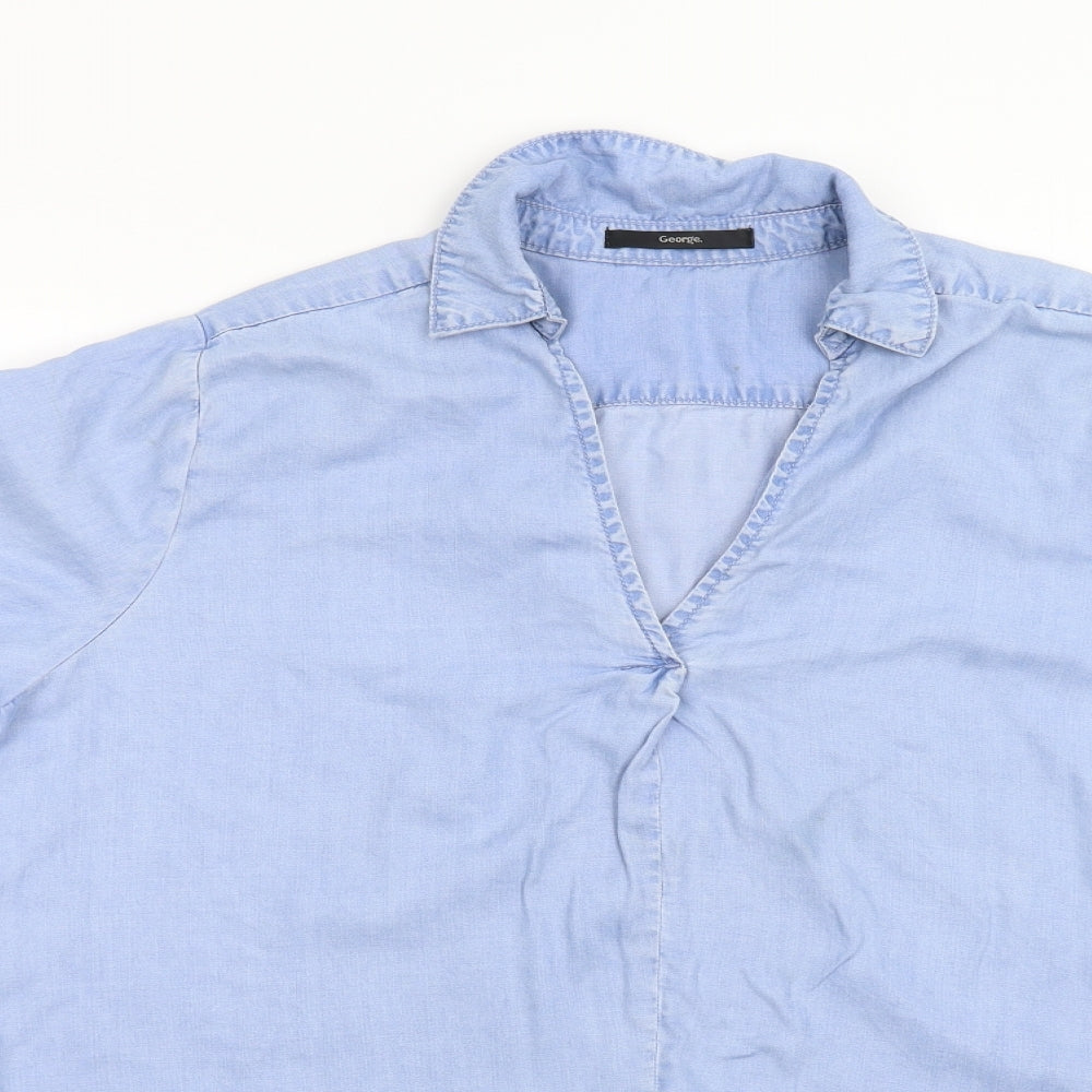 George Womens Blue   Basic Blouse Size 16