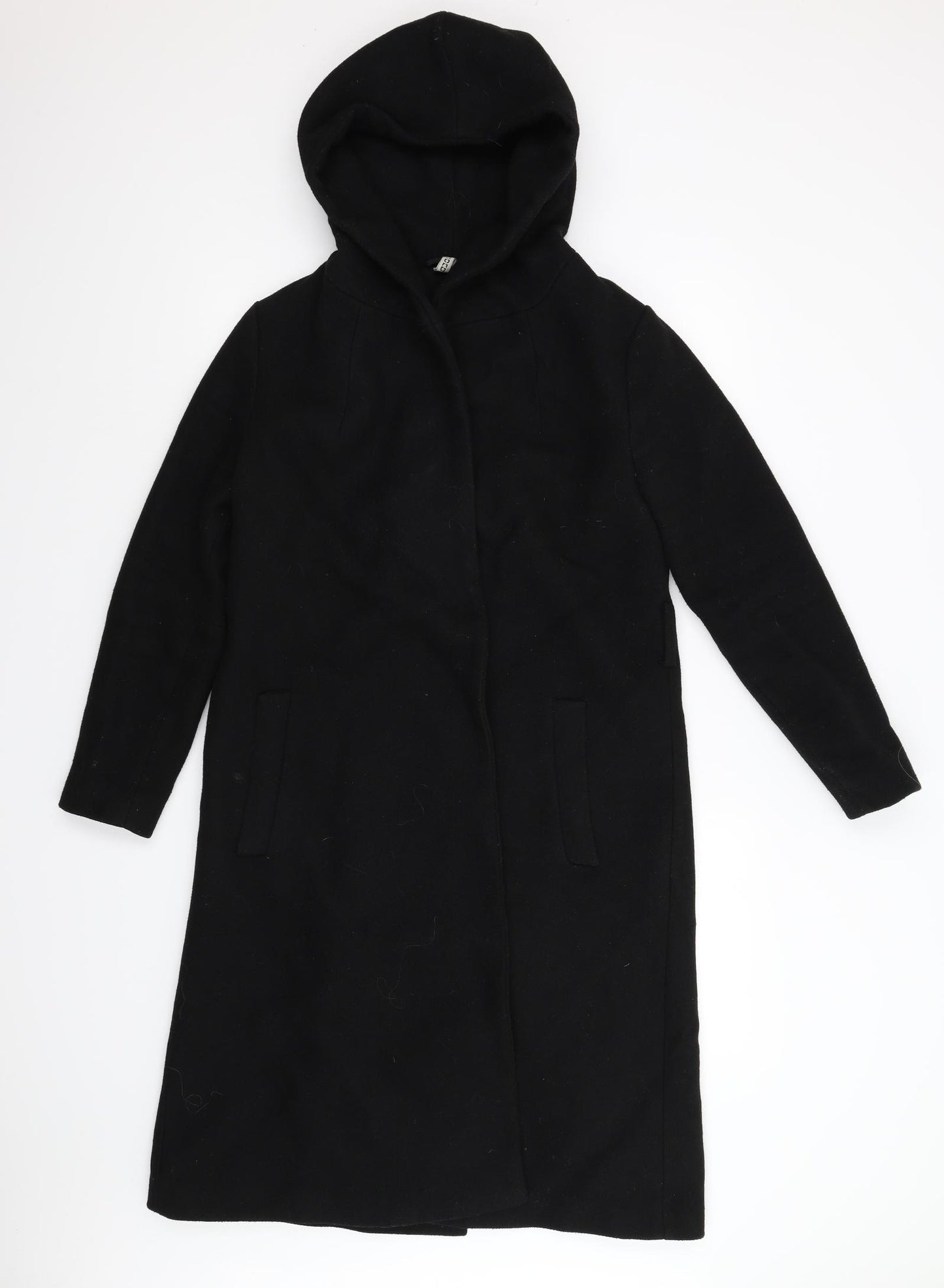 Divided Womens Black   Overcoat Coat Size 8