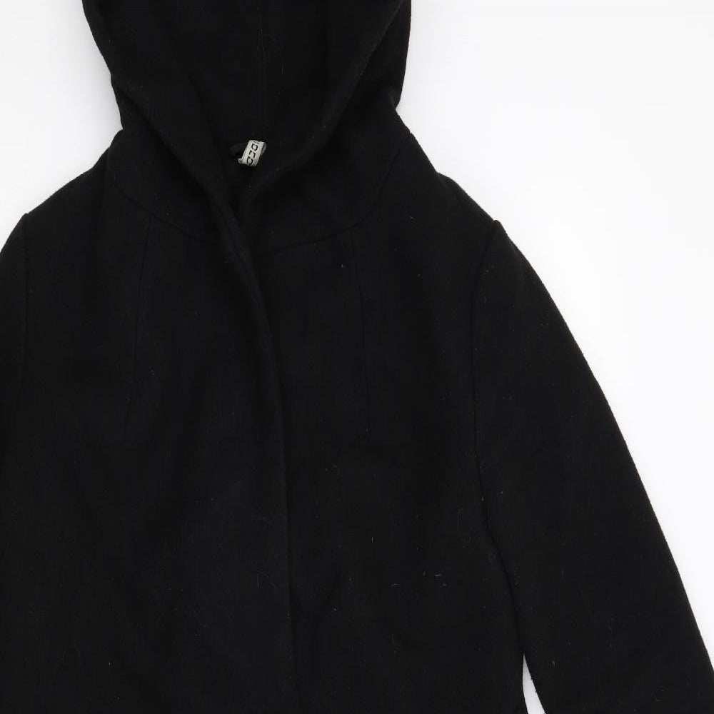 Divided Womens Black   Overcoat Coat Size 8