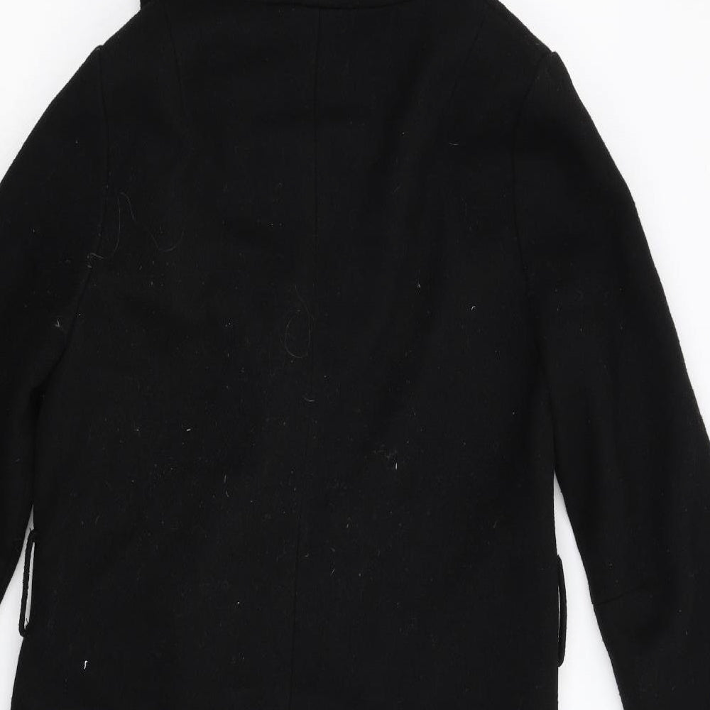 Divided Womens Black   Overcoat Coat Size 8