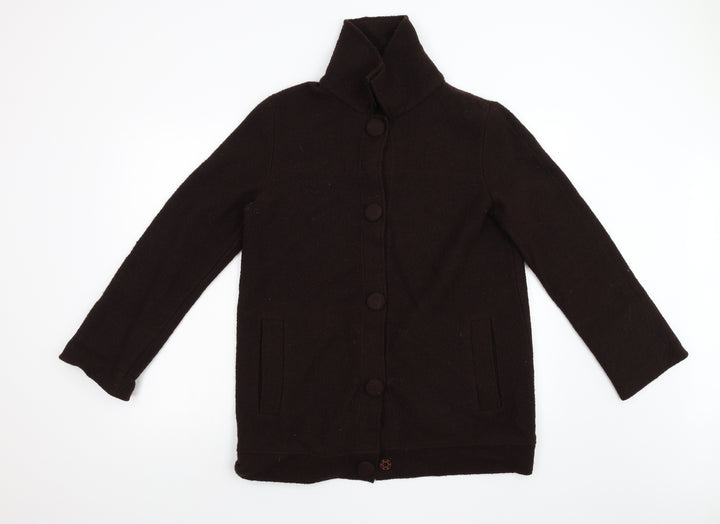 Zara Womens Brown Overcoat Coat Size L