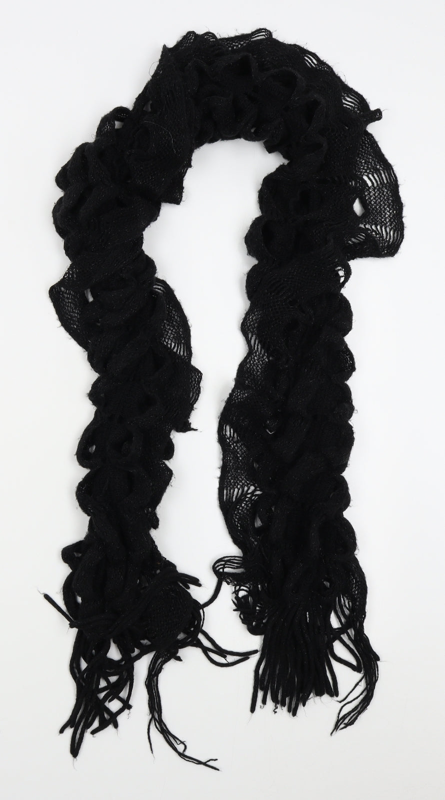 Preworn Womens Black    Scarf