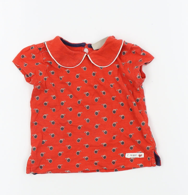 NEXT Girls Red   Basic Blouse Size 3-6 Months