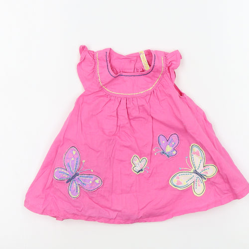 st bernard Girls Pink   A-Line  Size 6-9 Months  - Butterflies