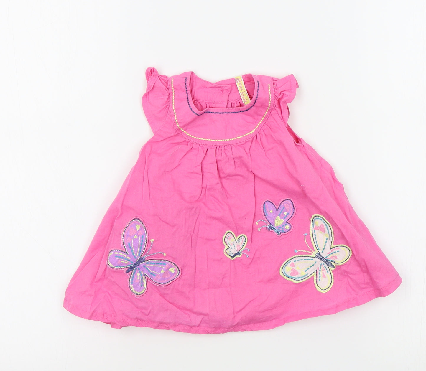 st bernard Girls Pink   A-Line  Size 6-9 Months  - Butterflies
