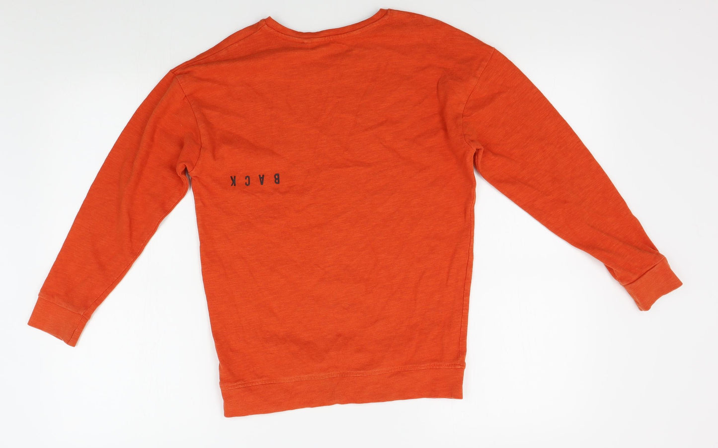 NEXT Boys Orange   Pullover Jumper Size 10 Years  - don't look back