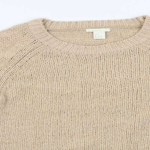H&M Womens Beige   Pullover Jumper Size S