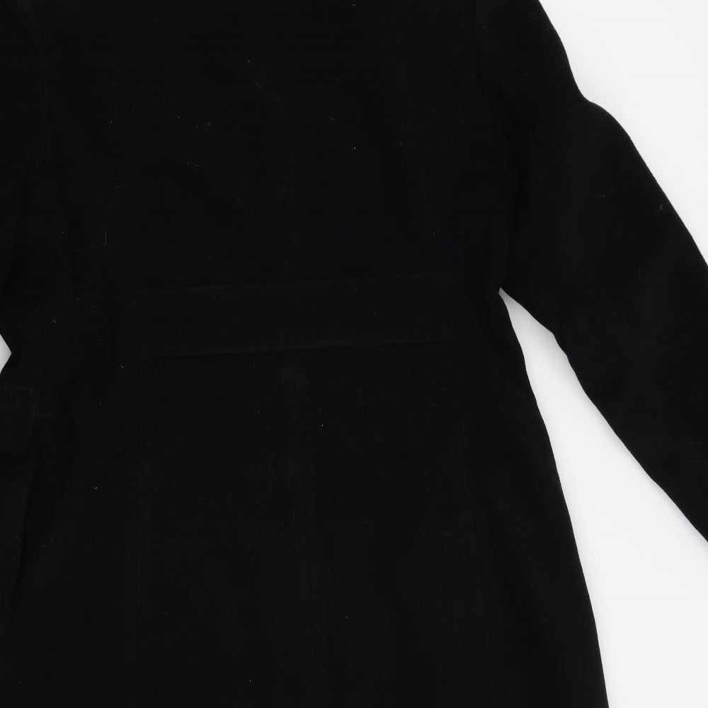 M&S Womens Black   Pea Coat Coat Size 14