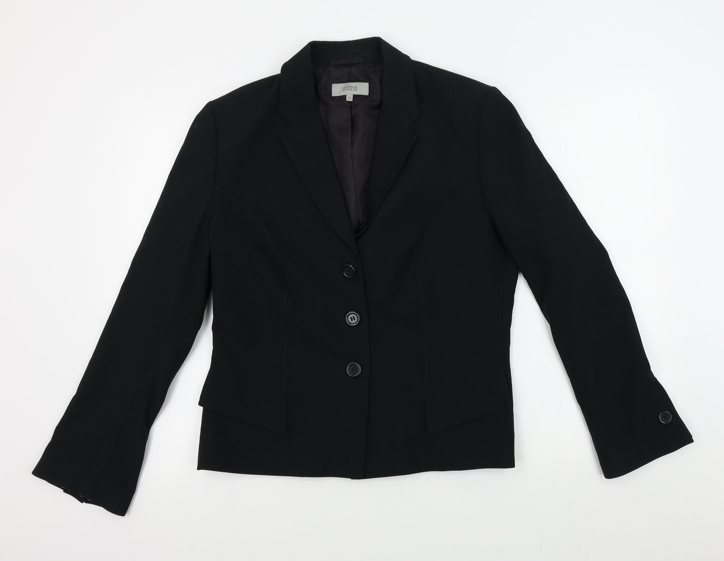 M&S Womens Black   Jacket Blazer Size 14