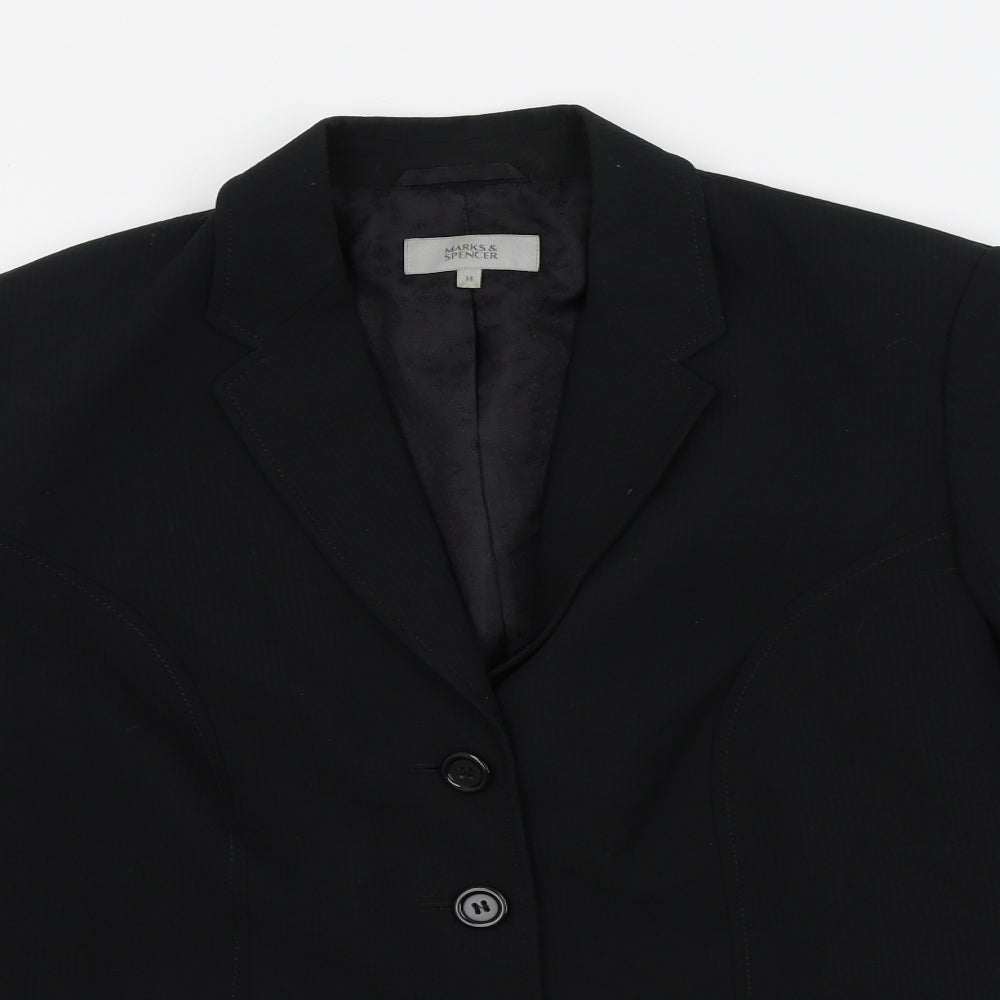 M&S Womens Black   Jacket Blazer Size 14