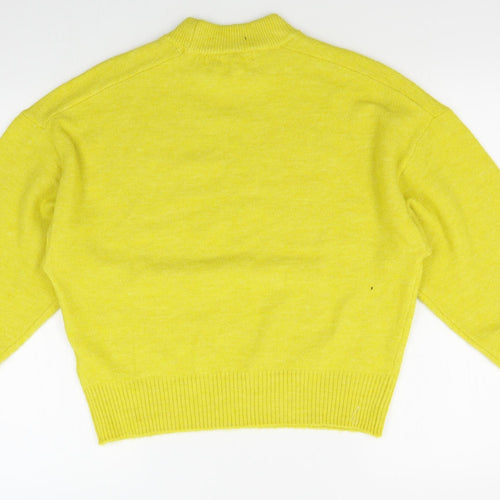 H&M Womens Yellow   Pullover Jumper Size S