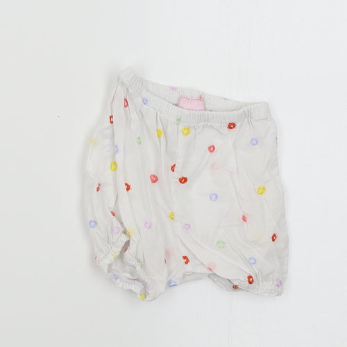 marese Girls White   Cropped Trousers Size 6-9 Months  - shorts