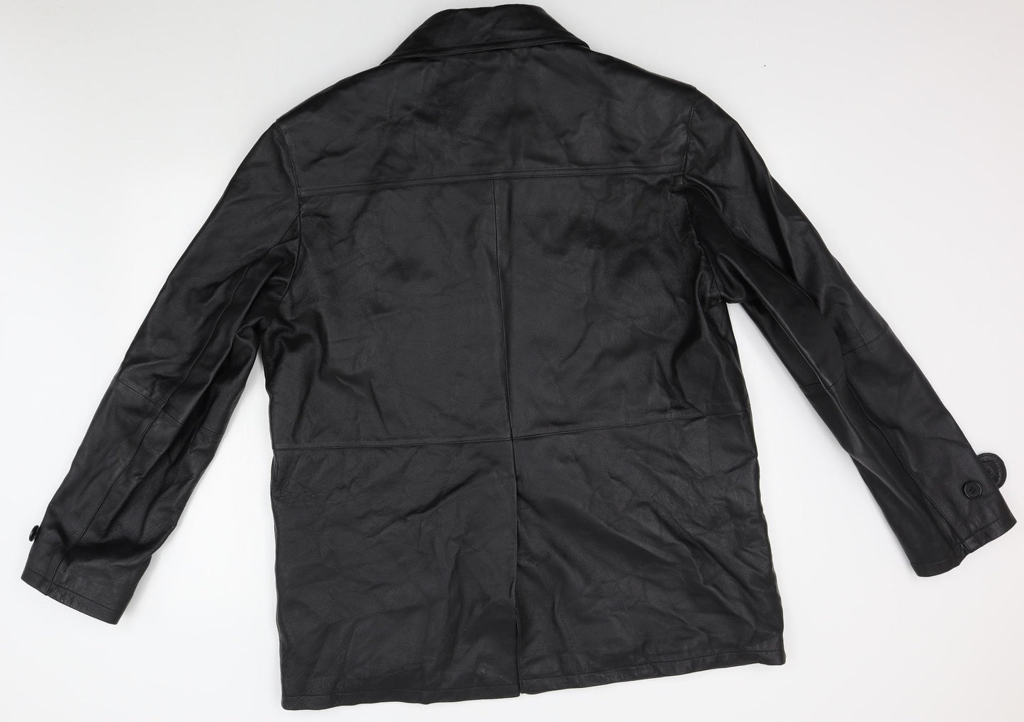 Milan Mens Black   Overcoat Coat Size L