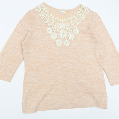 AproductZ Womens Beige   Pullover Jumper Size 16