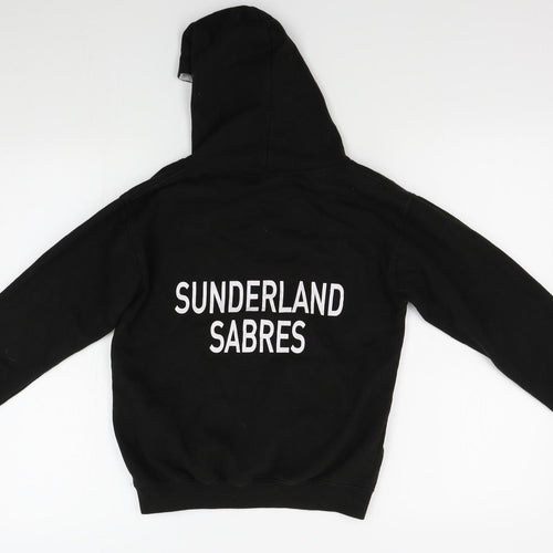 Just Hoods Boys Black   Pullover Hoodie Size 9-10 Years  - sunderland sabres