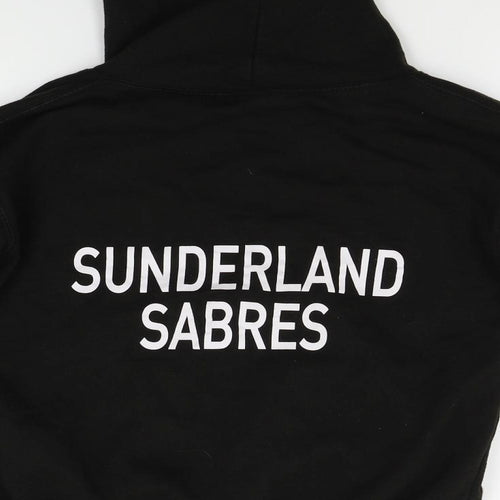 Just Hoods Boys Black   Pullover Hoodie Size 9-10 Years  - sunderland sabres