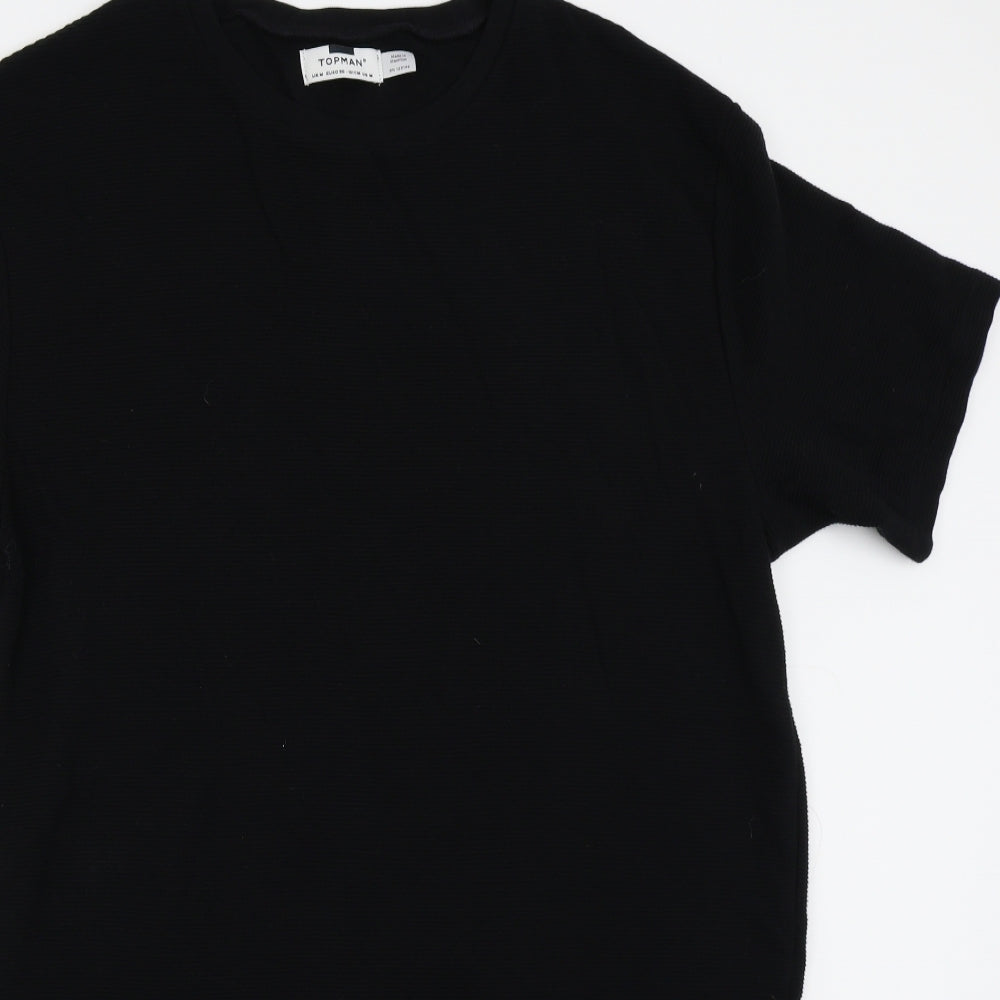 Topman Mens Black   Pullover Jumper Size M