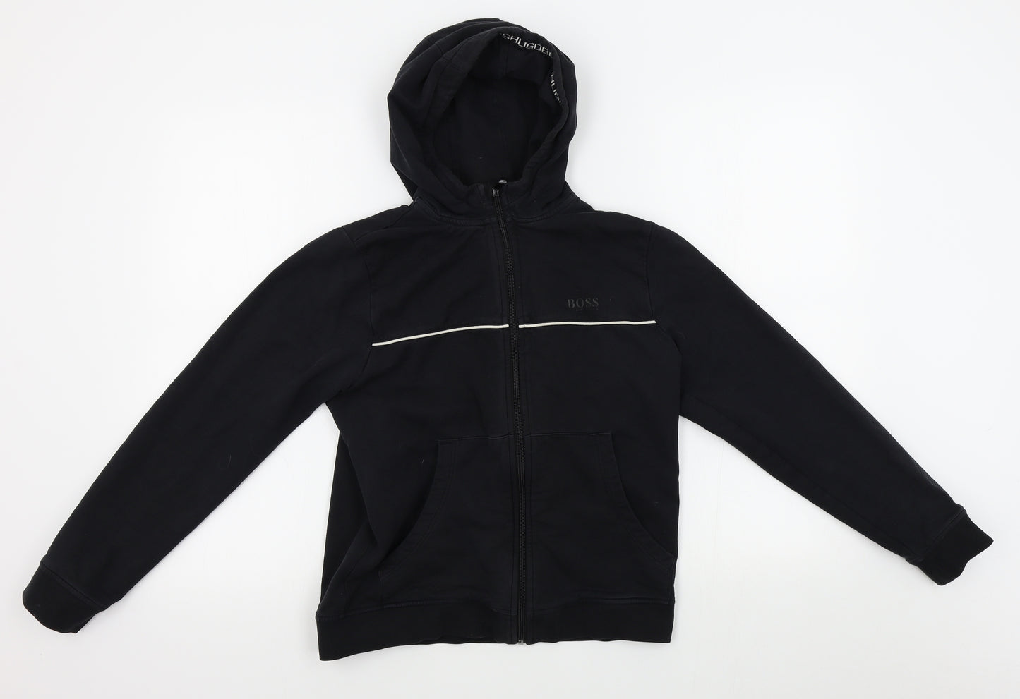 HUGO BOSS Womens Black   Full Zip Hoodie Size 14