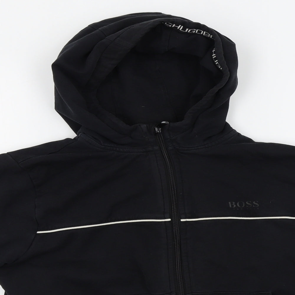 HUGO BOSS Womens Black   Full Zip Hoodie Size 14