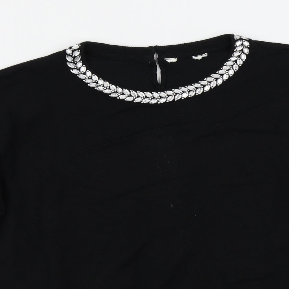 Nightingales Womens Black   Pullover Jumper Size 18