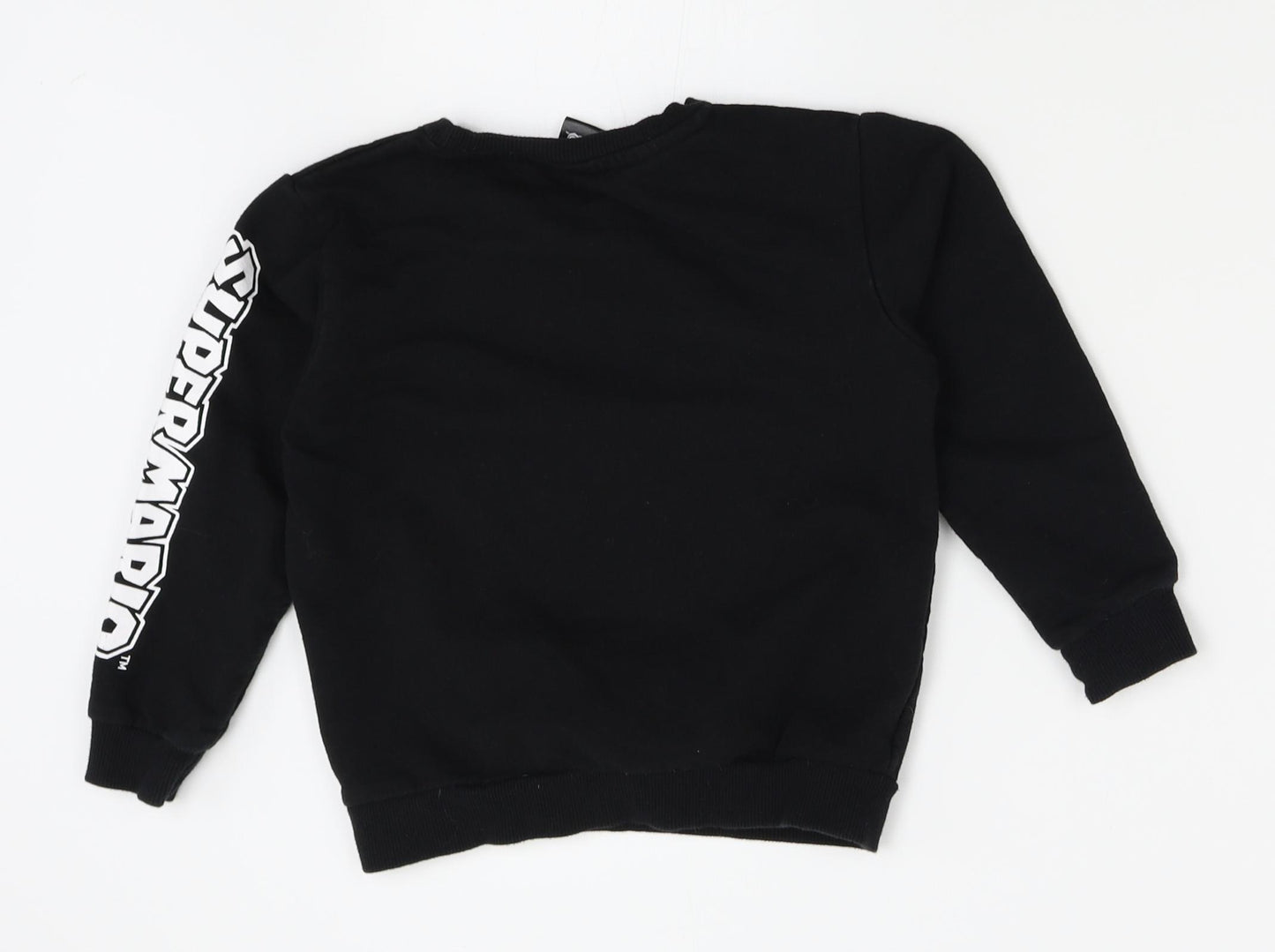 VU Boys Black   Pullover Jumper Size 5-6 Years  - Mario Bros