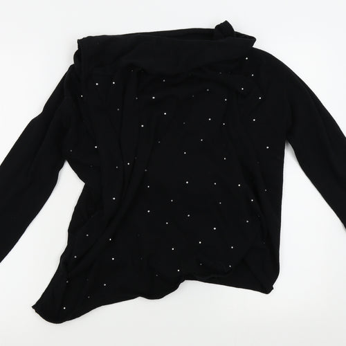 BM Womens Black   Wrap Jumper Size S