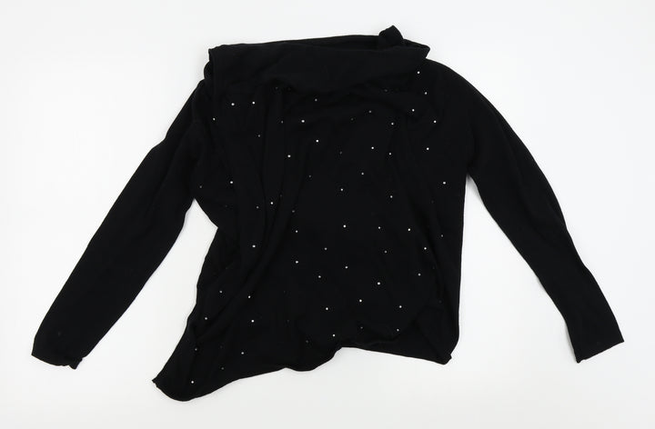 BM Womens Black   Wrap Jumper Size S