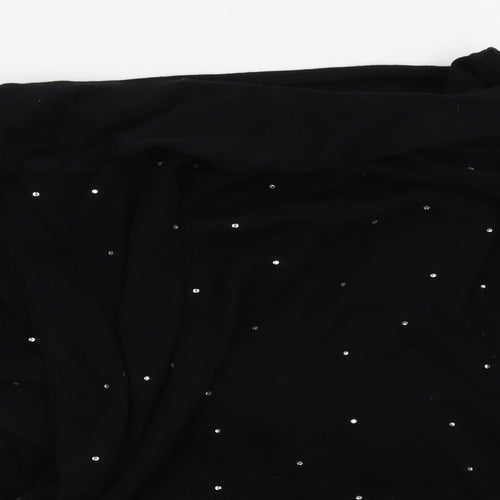 BM Womens Black   Wrap Jumper Size S