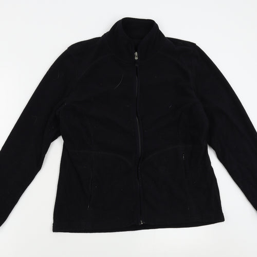 Preworn Womens Black   Full Zip Sweatshirt Size L