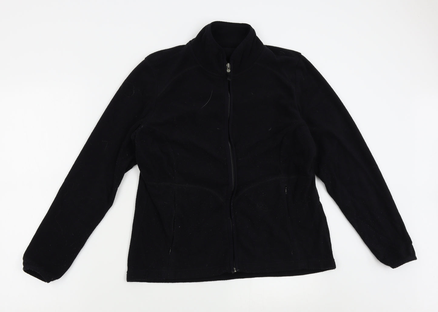 Preworn Womens Black   Full Zip Sweatshirt Size L