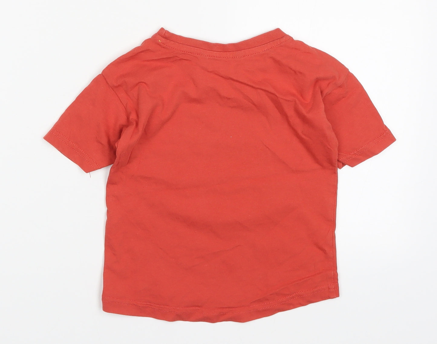George Boys Red   Basic T-Shirt Size 18-24 Months  - Dinosaur
