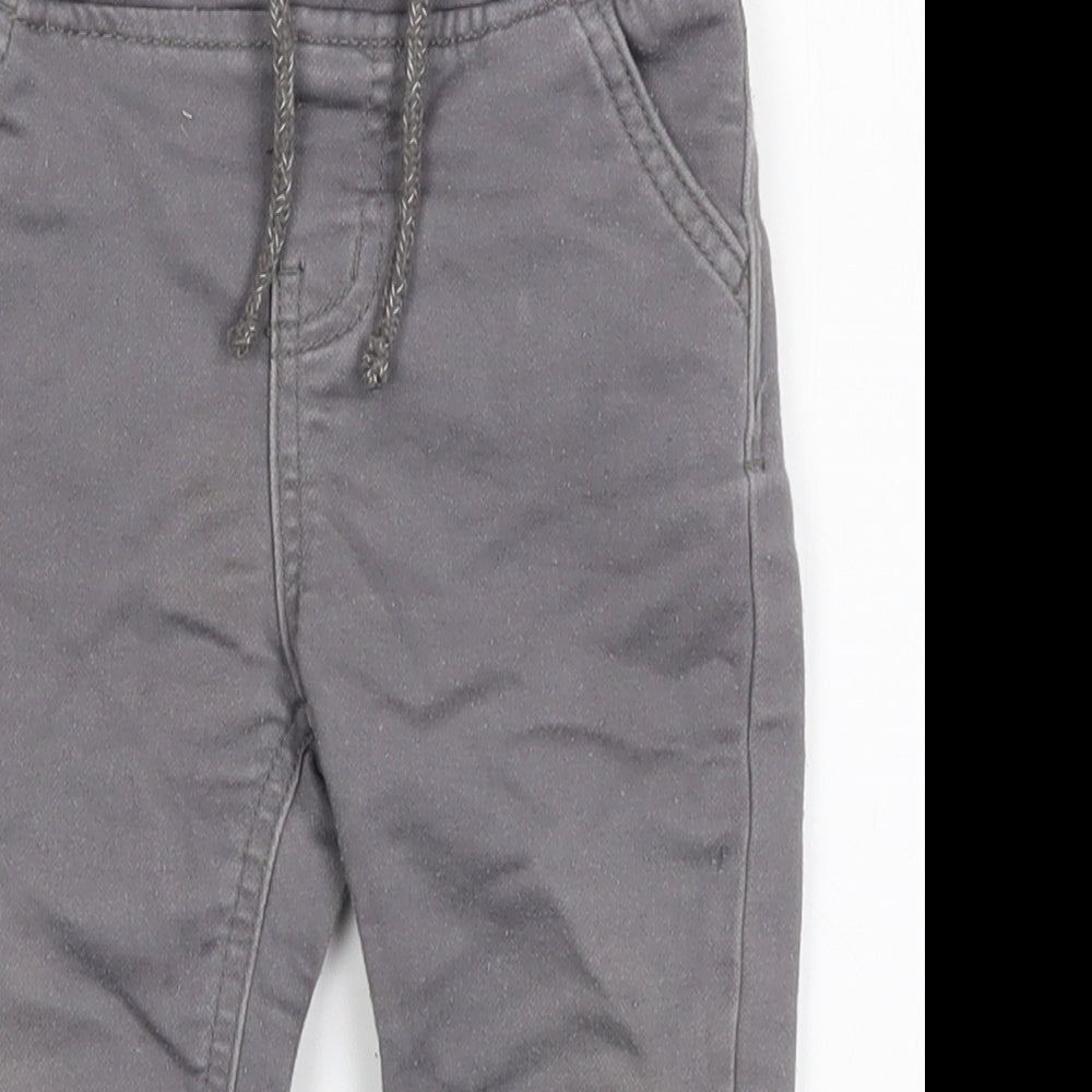 Denim Co Boys Grey  Rayon Cargo Trousers Size 12-18 Months