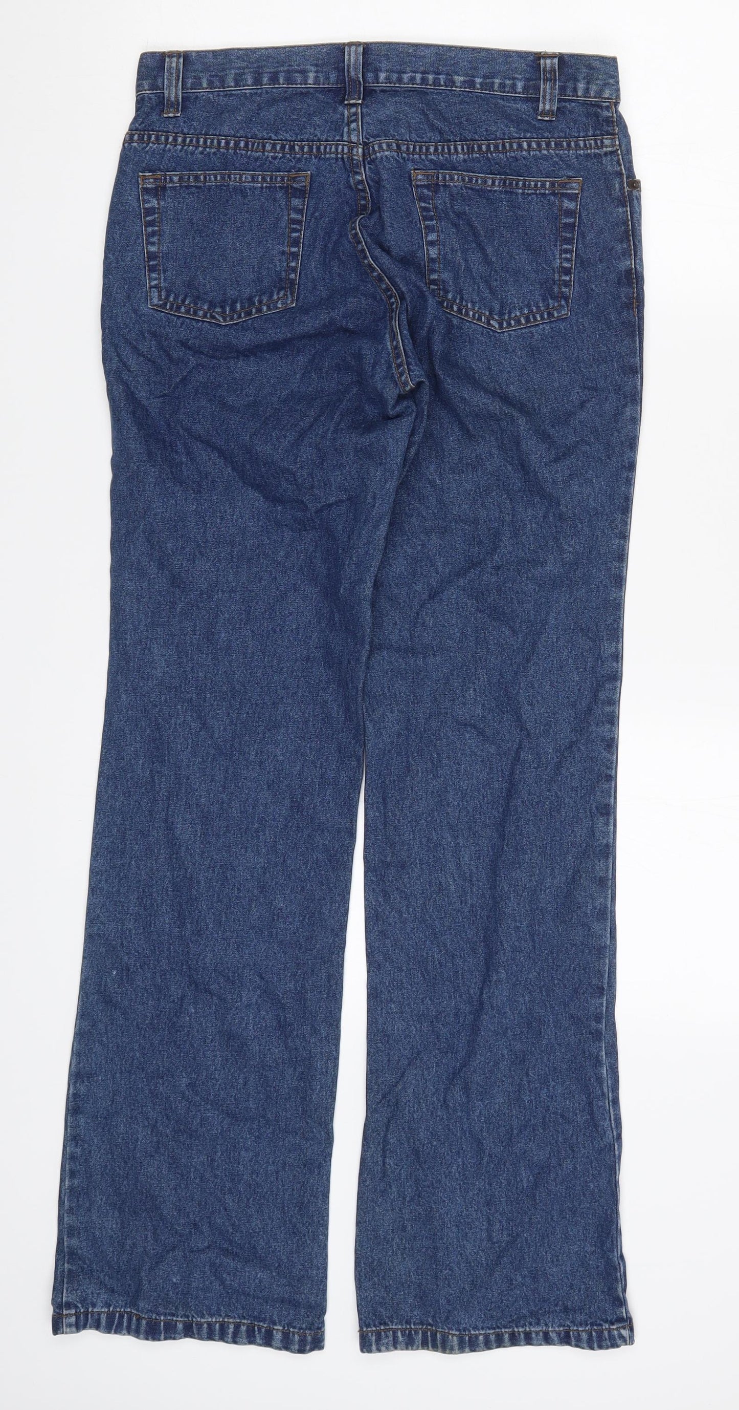 Preworn Womens Blue  Denim Straight Jeans Size 8 L31 in