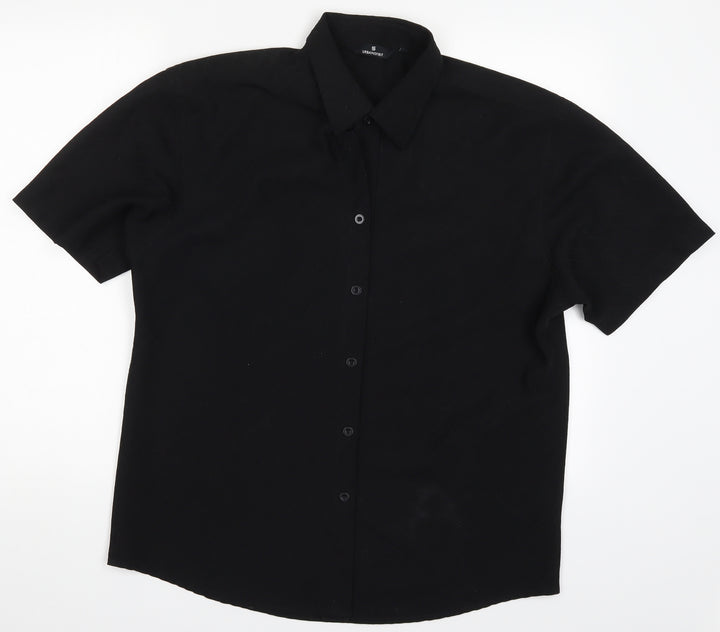 urban Spitir Mens Black Button-Up Size L